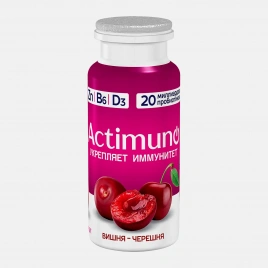 Кисломолочный продукт Актимуно вишня черешня и цинк 1.5% 95г