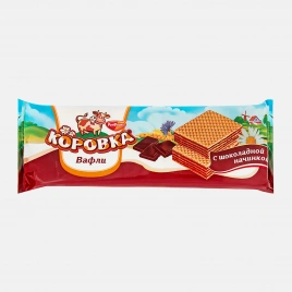Вафли с шоколадной начинкой Коровка 300г