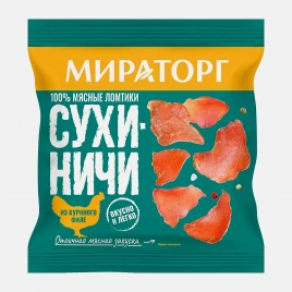 Снеки сухиничи из куриного филе Мираторг 40г