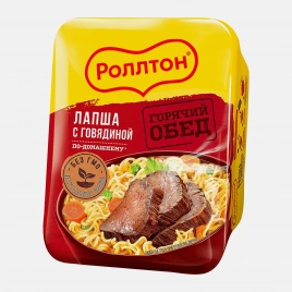Лапша Роллтон с говядиной по-домашнему 90г