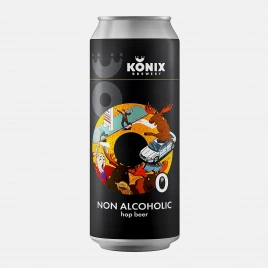 Пиво Konix Moose Just Moose нефильтрованное осветленное пастеризованное безалкогольное 450мл