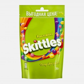 Драже Кисломикс в разноцветной сахарной глазури Skittles 70г