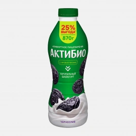 Биойогурт питьевой Актибио чернослив 1.5% 870г