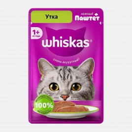 Корм для кошек паштет с уткой Whiskas 75г