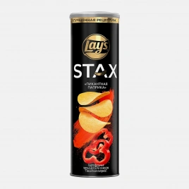 Чипсы со вкусом Пикантная паприка Lays Stax 140г