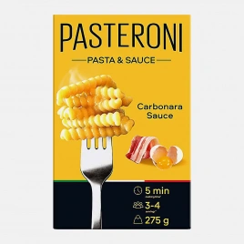Паста джирандоле №124 с соусом карбонара Pasteroni 275г