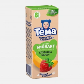 Биолакт детский клубника-банан Тема 3% 206г