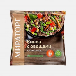 Киноа Мираторг с овощами и базиликом быстрозамороженная 400г