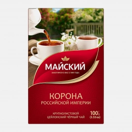 Чай черный Майский Корона Российской Империи 100г