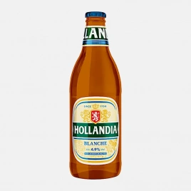 Пивной напиток Hollandia Blanche нефильтрованный пастеризованный 4.9% 450мл