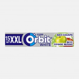 Жевательная резинка Orbit White Сочное яблоко без сахара 20.4г