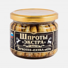 Шпроты Вкусные консервы Экстра в масле 270г