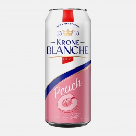 Пивной напиток Peach пастеризованный Krone Blanche Biere 4.5% 450мл