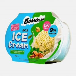 Мороженое Bombbar ванильное со вкусом пломбира и фисташки без сахара 400г