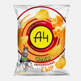 Чипсы А4 картофельные вкус сыр 50г