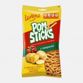 Чипсы картофельные соломкой Pomsticks с паприкой 100г