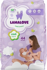 Подгузники детские Lamalove Midi 4-9кг 44шт