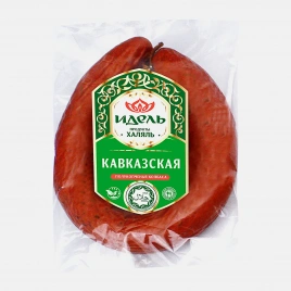 Колбаса Идель Кавказская Халяль полукопченая 400г