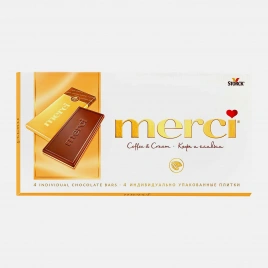 Шоколад Молочный Кофе и Сливки Merci 100г