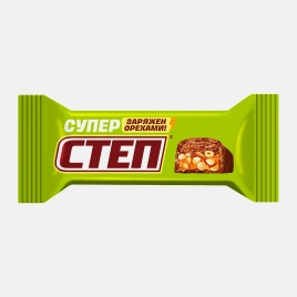 Конфеты Super Step с шоколадной нугой и лесным орехом с арахисом и фундуком