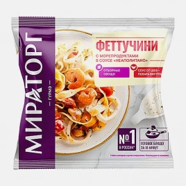 Феттучини Альфредо с овощами и беконом Мираторг 400г