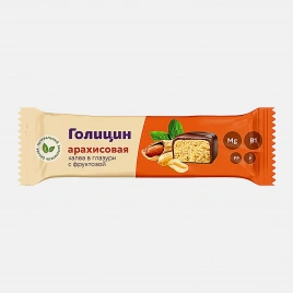 Халва арахисовая в глазури с фруктозой Голицин 68г