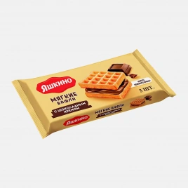 Вафли Яшкино мягкие с шоколадным кремом 120г
