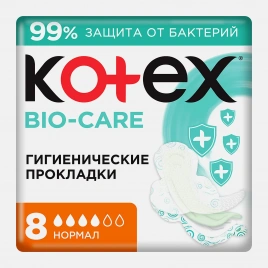 Прокладки Kotex Bio-Care Нормал 8 шт