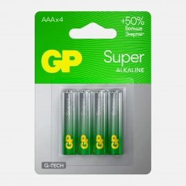 Батарейки GP Super алкалиновые AAA 4шт