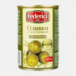 Оливки Federici Гигантские с косточкой 420г