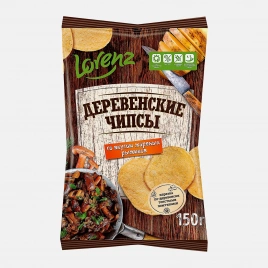 Чипсы Lorenz Деревенские картофельные со вкусом жаренных рыжиков 150г