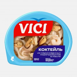 Коктейль Vici Любо есть из морепродуктов в масле 200г