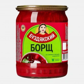 Борщ Буздякский из свежей капусты с зеленью 500г