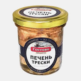Печень трески натуральная премиум Гостово 130г