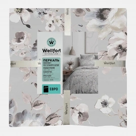 Комплект постельного белья евро перкаль Wellfort