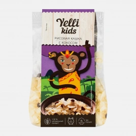 Рисовая кашка с кокосом/Кукурузная кашка с фруктами Yelli Kids 100/120г в ассортименте