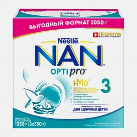 Напиток Nan 3 Optipro молочный сухой с 12 месяцев 1.050кг