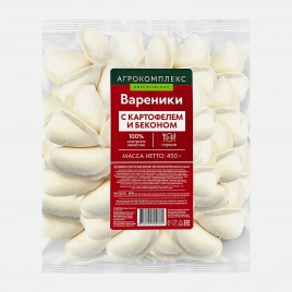 Вареники Агрокомплекс с картофелем и беконом 450г
