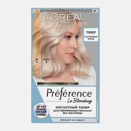 Кислотный тонер для волос L’Oreal Paris Preference Платиновый блонд 229мл