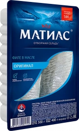 Сельдь Матиас Оригинал филе 500г