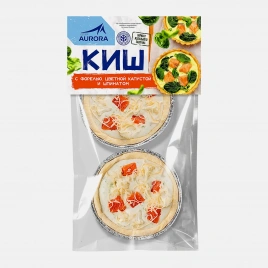 Мини-киш с форелью, цветной капустой и шпинатом Aurora 240г