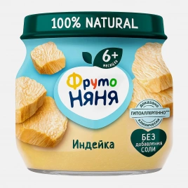 Пюре из индейки с 6 месяцев Фрутоняня 80г