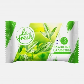 Влажные салфетки La Fresh с ароматом зеленого чая 15шт