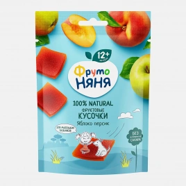 Фруктовые кусочки из яблока и персика Фрутоняня 53г