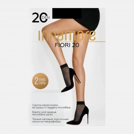 Носки женские Innamore Fiori 20 черные 2 пары