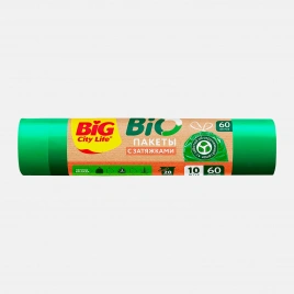 Пакеты для мусора Big City Life Bio 60л 10шт 15мкм
