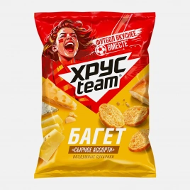 Сухарики Хрусteam Багет Сырное ассорти 60г