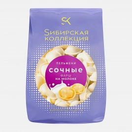 Пельмени Sибирская Коллекция Сочные с фаршем на молоке 700г