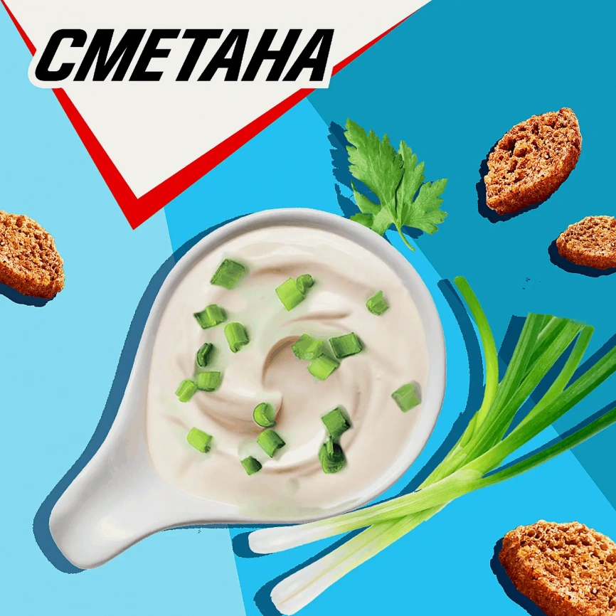 Сухарики Хрусteam Сметана 40г фото 2