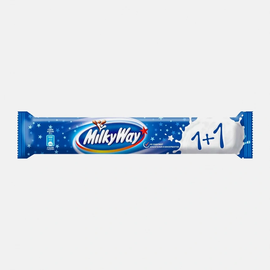 Шоколадный батончик Milky Way 1+1 52г фото 1